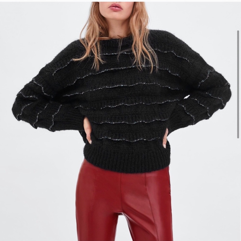 Red faux leather leggings